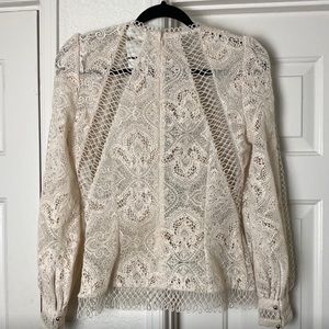 Zimmermann Crochet Lace Blouse in Cream Size 1